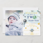 Houston We hebben een twee jaar oude ruimtevaarder Kaart (Voorkant)