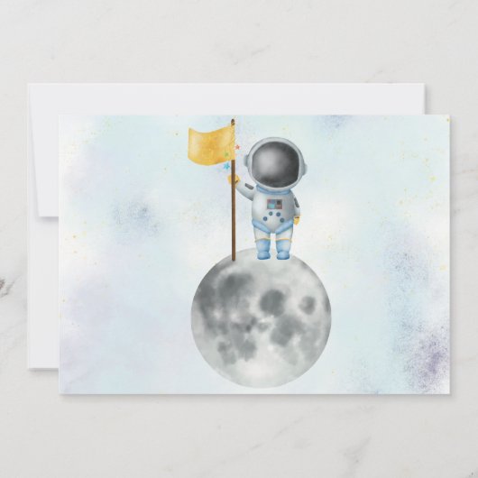 Houston We hebben een twee jaar oude ruimtevaarder Kaart (Achterkant)