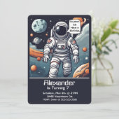 Houston, we hebben een verjaardag! Verjaardag astr Kaart (Staand voorkant)