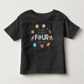 Houston We hebben een vier jaar oud 4e verjaardags Kinder Shirts (Voorkant)