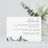 Houston Wedding Hotel Kamer Blok Details Informatiekaartje (Staand voorkant)