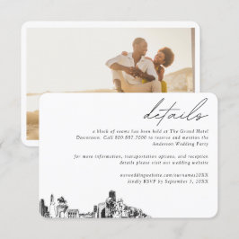 Houston Wedding Hotel Kamer Blok Details Informatiekaartje