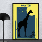 Houston Zoo  Giraffe Poster