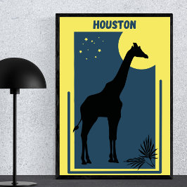 Houston Zoo  Giraffe Poster