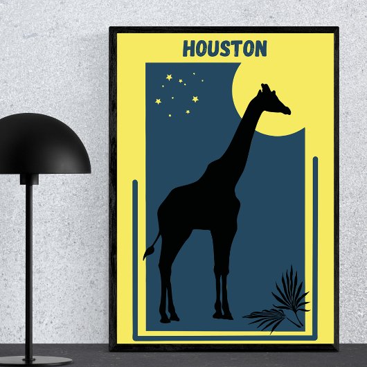 Houston Zoo  Giraffe Poster