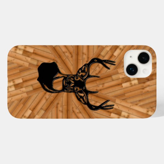 Hout - 3D White Tail Buck Deer Case-Mate iPhone Case (Achterkant (horizontaal))