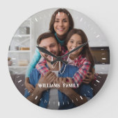 Hout Aangepaste familienaam Boerderij Grote klok (Voorkant)