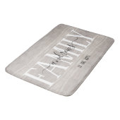 Hout Aangepaste familienaam handtekening Badmat (Gekanteld)