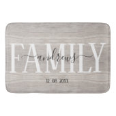Hout Aangepaste familienaam handtekening Badmat (Voorkant)