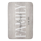 Hout Aangepaste familienaam handtekening Badmat (Voorkant Verticaal)