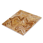 Hout Abstract Vloeibaar Tegeltje (Zijkant)