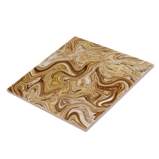 Hout Abstract Vloeibaar Tegeltje (Zijkant)