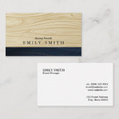 Hout Abstracte goudlijnen Visitekaartje (Voorkant / Achterkant)