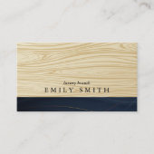 Hout Abstracte goudlijnen Visitekaartje (Voorkant)