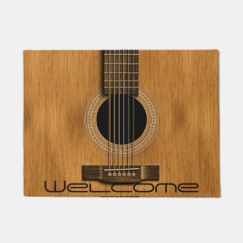 Hout Acoustic Guitar Rustic Music Welkom Deurmat