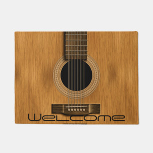 Hout Acoustic Guitar Rustic Music Welkom Deurmat