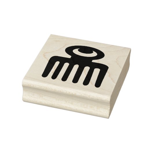 Hout Adinkra Art Stamp - Vrouw schoonheid + Geduld Rubberstempel (Stempel)