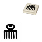 Hout Adinkra Art Stamp - Vrouw schoonheid + Geduld Rubberstempel (Gestempeld)