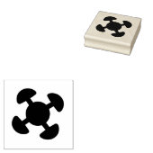 Hout Adinkra (Eenheid) Rubber Stamp Rubberstempel (Gestempeld)