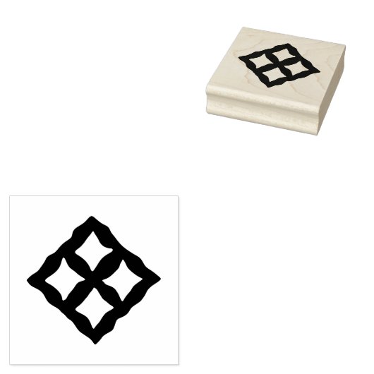 Hout Adinkra (Gemeenschap) Rubber Stamp Rubberstempel (Gestempeld)