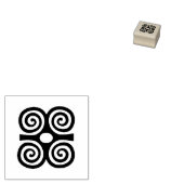 Hout Adinkra (Kracht en Nederigheid) Rubber Stamp Rubberstempel (Gestempeld)