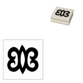 Hout Adinkra (Veerkracht) Rubber Stamp Rubberstempel (Gestempeld)