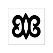 Hout Adinkra (Veerkracht) Rubber Stamp Rubberstempel (Afrduk)