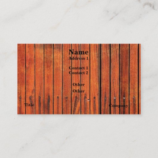 Hout Afbeelding Visitekaartje (Voorkant)