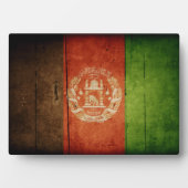 Hout Afghanistan Vlag; Afghaans Fotoplaat (voorkant)