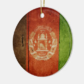 Hout Afghanistan Vlag; Afghaans Keramisch Ornament (Links)