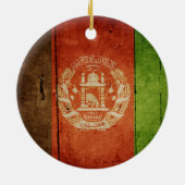 Hout Afghanistan Vlag; Afghaans Keramisch Ornament (Achterkant)