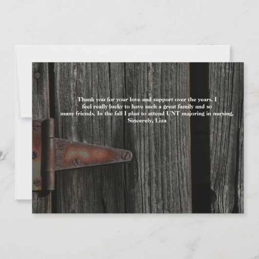 Hout and Hinge 2015 Fotoaankondiging Afstuderen Kaart (Achterkant)