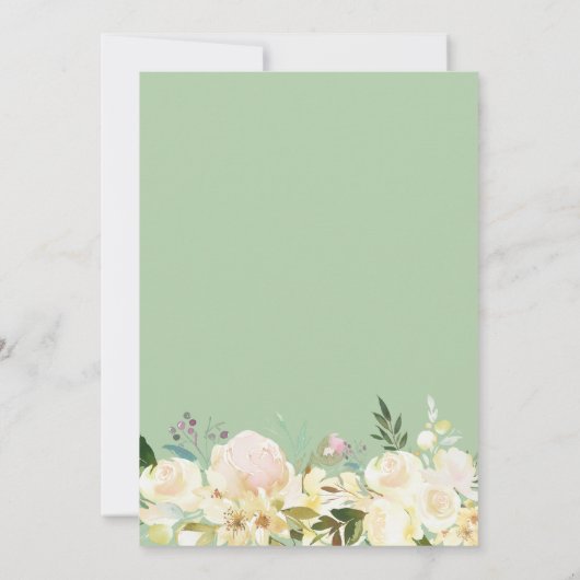 Hout Arbor Arch Ivoor Wit Rustiek Bloemen Huwelijk Kaart (Achterkant)