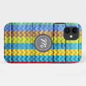Hout-aztec-chevron-patroon Case-Mate iPhone Case (Achterkant (horizontaal))