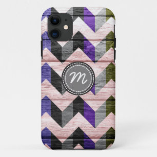 Hout aztec chevron zigzagpatroon #2 iPhone 11 hoesje