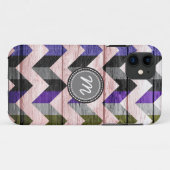 Hout aztec chevron zigzagpatroon #2 Case-Mate iPhone case (Achterkant (horizontaal))