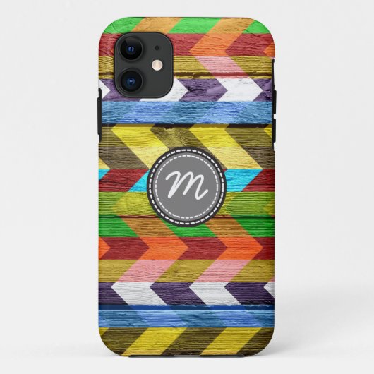 Hout aztec chevron zigzagpatroon #5 Case-Mate iPhone case (Achterkant)