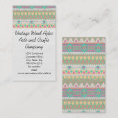 hout Aztec Zuidwest Geometrische vaartuigen Visitekaartje (Voorkant / Achterkant)