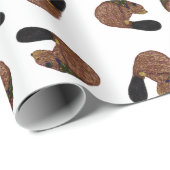 Hout Badge Beaver Paper Cadeaupapier (Rol Hoek)