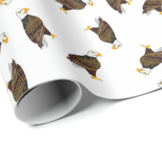Hout Badge Eagle Paper Cadeaupapier (Rol Hoek)
