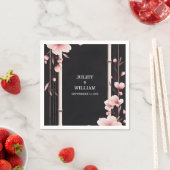 Hout Bamboe Roze Sakura Kersenbloesem Bruiloft Servet (Insitu)