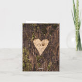 Hout Bark Baby Breath Heart Rustic Wedding Bedankkaart (Achterkant)