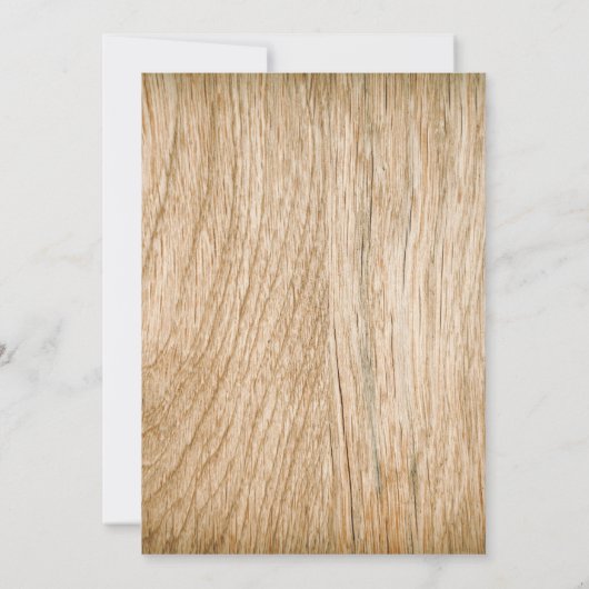 Hout Bark Baby Breath Heart Rustic Wedding Save The Date (Achterkant)