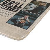 Hout BBQ Grill Master Beste vader ooit Foto Snijplank (Hoek)