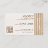 Hout & Betonarchitectuur, Interieurontwerp Visitekaartje (Achterkant)