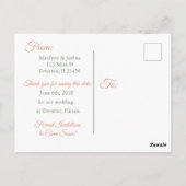 = Hout Birdcage Wedding Save the Date Briefkaart (Achterkant)