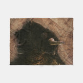 Hout Bizon Buffalo Fleece Deken (Voorkant (Horizontaal))