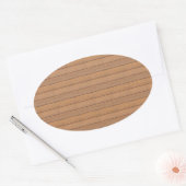 Hout blanco Natuur Elegant Custom Sjabloon Ovale Sticker (Envelop)