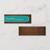 Hout Blauwgroen Calling Card Contactkaartje (Voorkant / Achterkant)