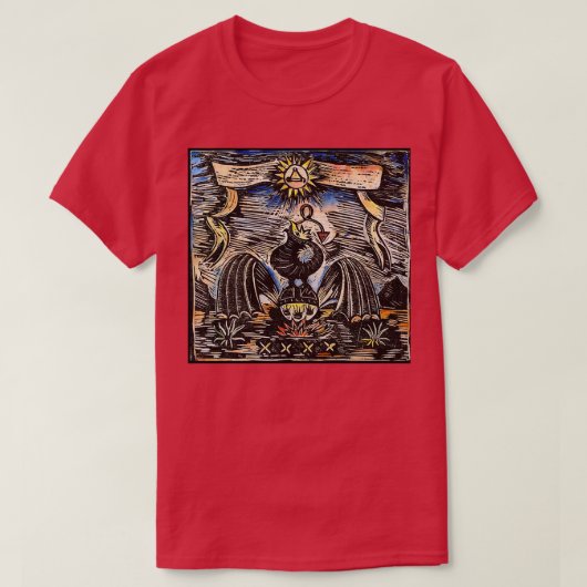 Hout Block Print Alchemy Classic TShirt (Design voorkant)